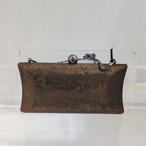New JNB Gold Copper Clutch Shoulder Purse